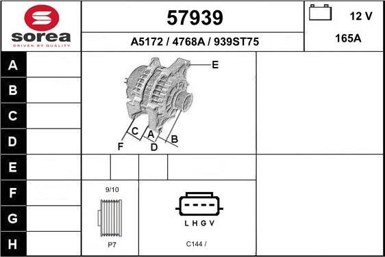 EAI 57939 - Генератор autocars.com.ua