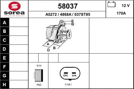 EAI 58037 - Генератор autocars.com.ua