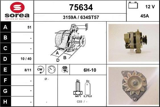 EAI 75634 - Генератор autocars.com.ua