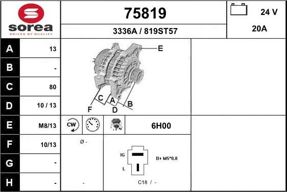 EAI 75819 - Генератор autocars.com.ua