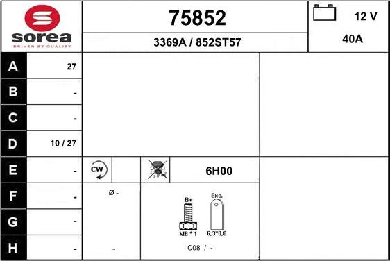 EAI 75852 - Генератор avtokuzovplus.com.ua