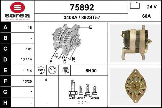 EAI 75892 - Генератор avtokuzovplus.com.ua