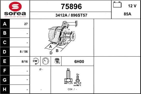 EAI 75896 - Генератор avtokuzovplus.com.ua