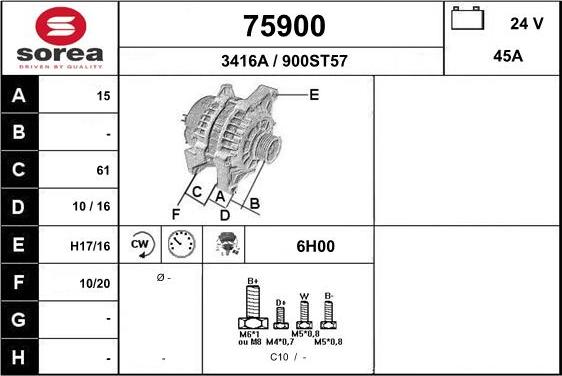 EAI 75900 - Генератор avtokuzovplus.com.ua