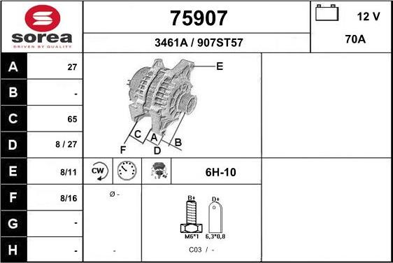 EAI 75907 - Генератор autocars.com.ua