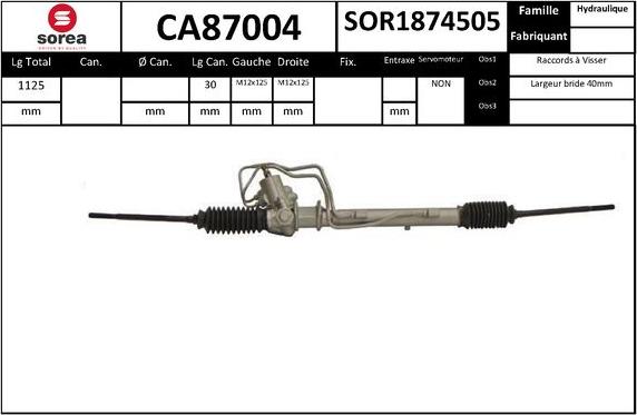 EAI CA87004 - Рульовий механізм, рейка autocars.com.ua