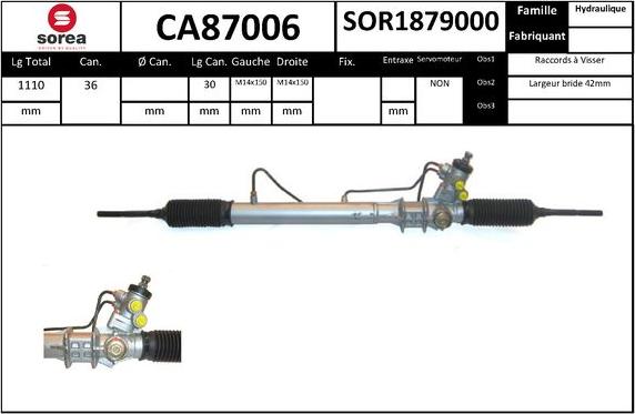 EAI CA87006 - Рульовий механізм, рейка autocars.com.ua