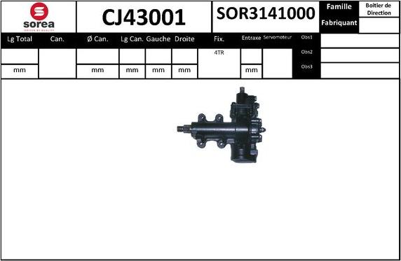 EAI CJ43001 - Рульовий механізм, рейка autocars.com.ua
