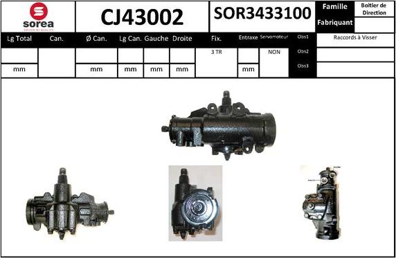 EAI CJ43002 - Рульовий механізм, рейка autocars.com.ua