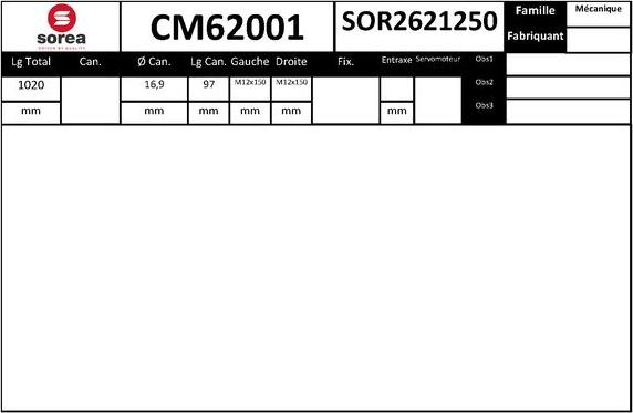 EAI CM62001 - Рульовий механізм, рейка autocars.com.ua