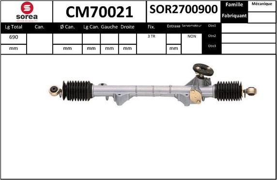 EAI CM70021 - Рульовий механізм, рейка autocars.com.ua