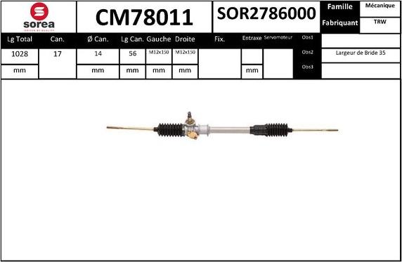 EAI CM78011 - Рульовий механізм, рейка autocars.com.ua