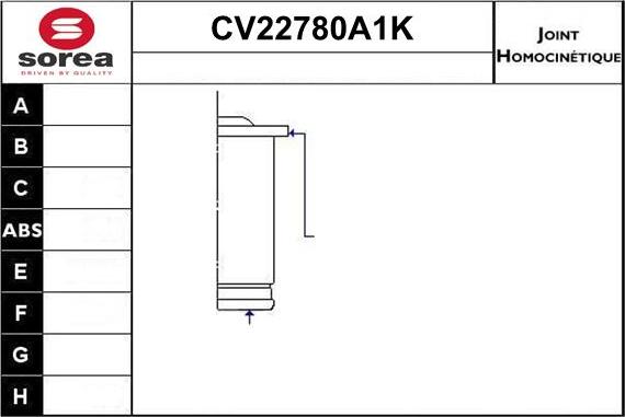 EAI CV22780A1K - Шарнирный комплект, ШРУС, приводной вал autodnr.net