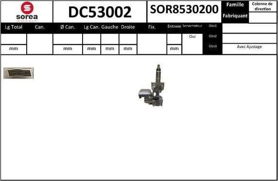 EAI DC53002 - Рульова колонка autocars.com.ua