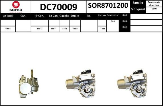 EAI DC70009 - Рульова колонка autocars.com.ua