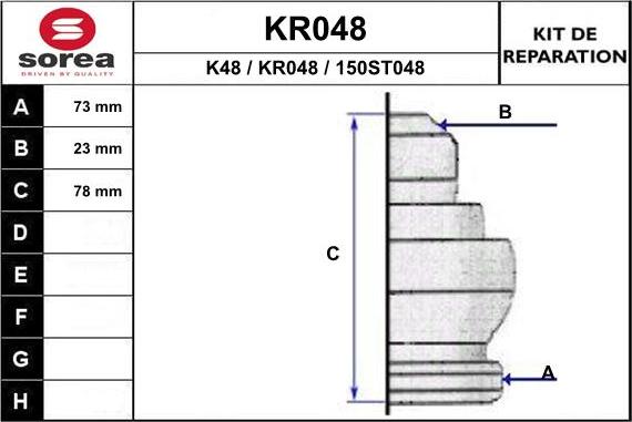 EAI KR048 - Пыльник, приводной вал autodnr.net