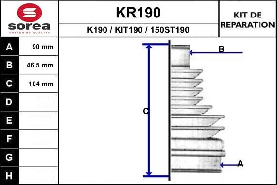 EAI KR190 - Пыльник, приводной вал autodnr.net