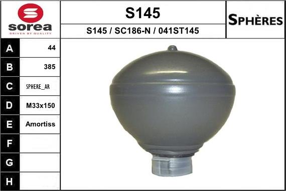 EAI S145 - Гидроаккумулятор, подвеска / амортизация avtokuzovplus.com.ua