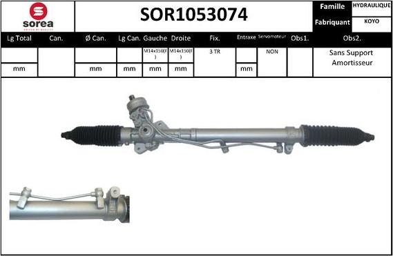 EAI SOR1053074 - Рульовий механізм, рейка autocars.com.ua