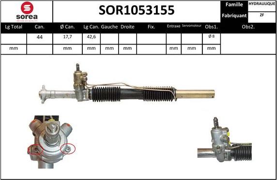 EAI SOR1053155 - Рульовий механізм, рейка autocars.com.ua