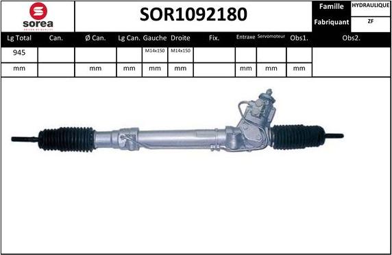 EAI SOR1092180 - Рульовий механізм, рейка autocars.com.ua