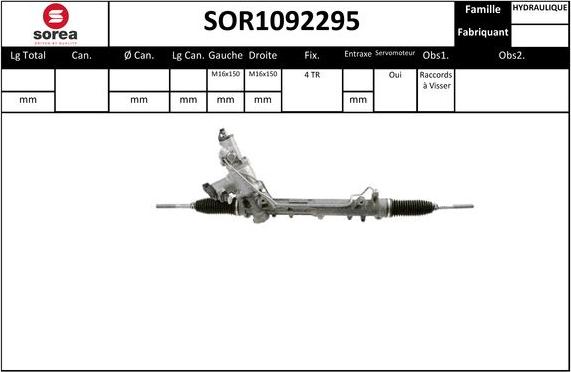 EAI SOR1092295 - Рульовий механізм, рейка autocars.com.ua