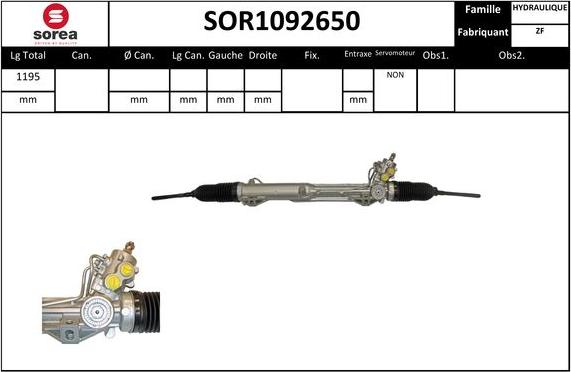 EAI SOR1092650 - Рульовий механізм, рейка autocars.com.ua