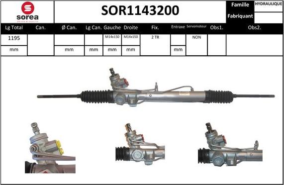 EAI SOR1143200 - Рулевой механизм, рейка avtokuzovplus.com.ua