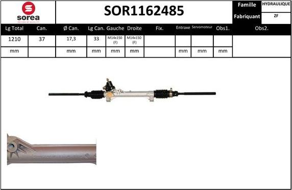 EAI SOR1162485 - Рульовий механізм, рейка autocars.com.ua