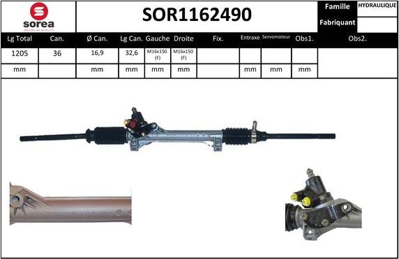 EAI SOR1162490 - Рульовий механізм, рейка autocars.com.ua