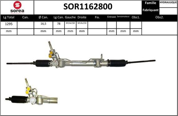 EAI SOR1162800 - Рульовий механізм, рейка autocars.com.ua