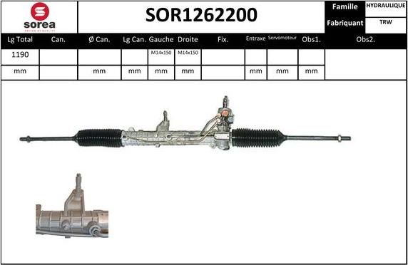 EAI SOR1262200 - Рулевой механизм, рейка avtokuzovplus.com.ua