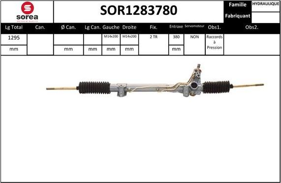 EAI SOR1283780 - Рульовий механізм, рейка autocars.com.ua