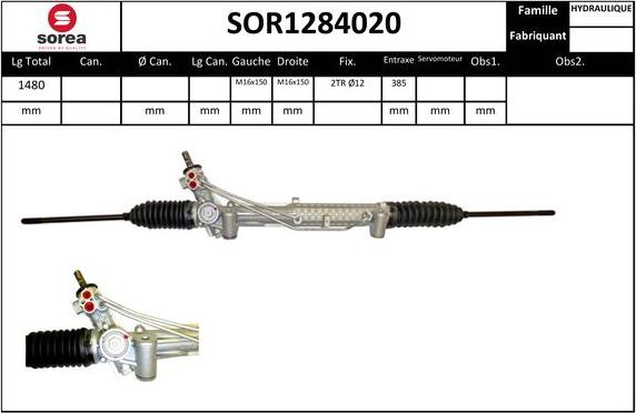 EAI SOR1284020 - Рульовий механізм, рейка autocars.com.ua