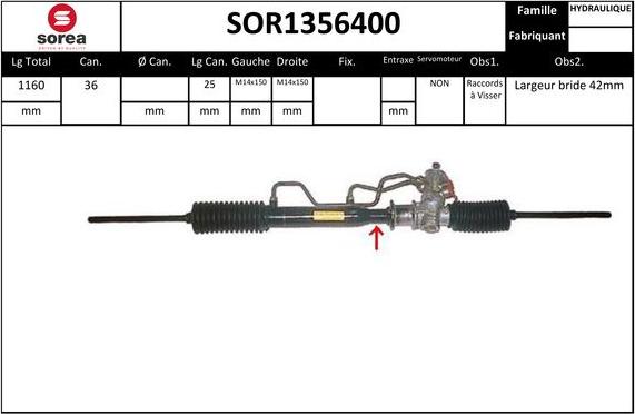 EAI SOR1356400 - Рульовий механізм, рейка autocars.com.ua