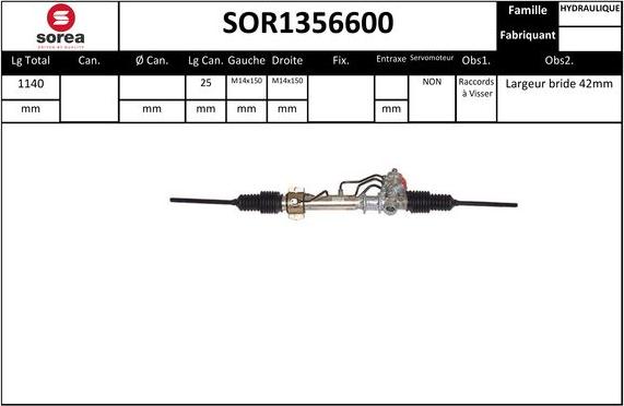 EAI SOR1356600 - Рульовий механізм, рейка autocars.com.ua