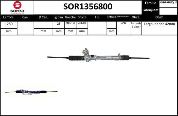 EAI SOR1356800 - Рульовий механізм, рейка autocars.com.ua