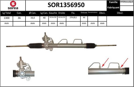 EAI SOR1356950 - Рулевой механизм, рейка avtokuzovplus.com.ua