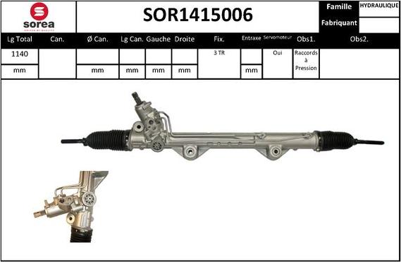 EAI SOR1415006 - Рульовий механізм, рейка autocars.com.ua