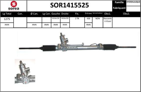 EAI SOR1415525 - Рульовий механізм, рейка autocars.com.ua