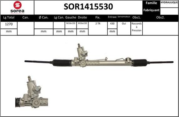 EAI SOR1415530 - Рульовий механізм, рейка autocars.com.ua