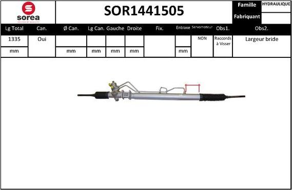 EAI SOR1441505 - Рульовий механізм, рейка autocars.com.ua