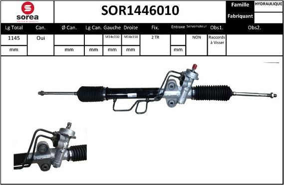 EAI SOR1446010 - Рульовий механізм, рейка autocars.com.ua