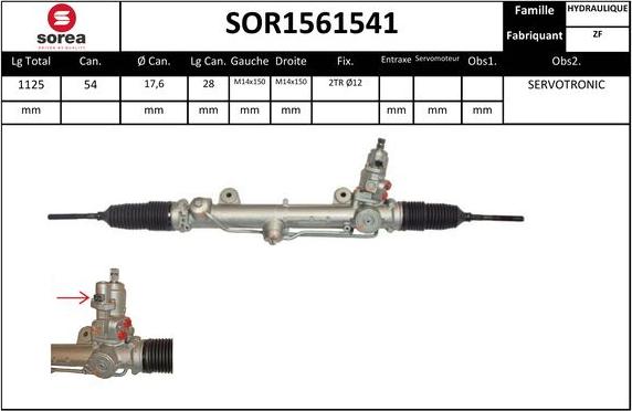 EAI SOR1561541 - Рулевой механизм, рейка avtokuzovplus.com.ua