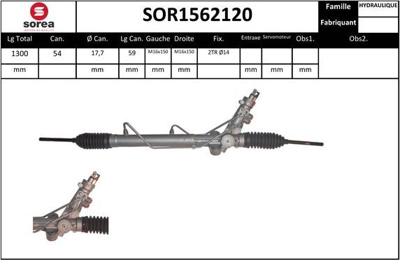 EAI SOR1562120 - Рульовий механізм, рейка autocars.com.ua