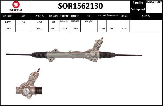 EAI SOR1562130 - Рулевой механизм, рейка autodnr.net