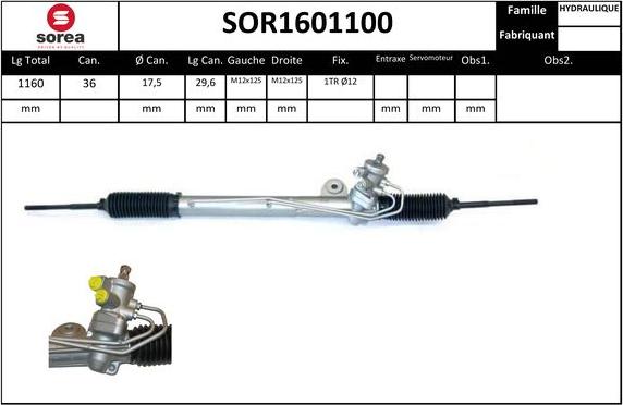 EAI SOR1601100 - Рульовий механізм, рейка autocars.com.ua