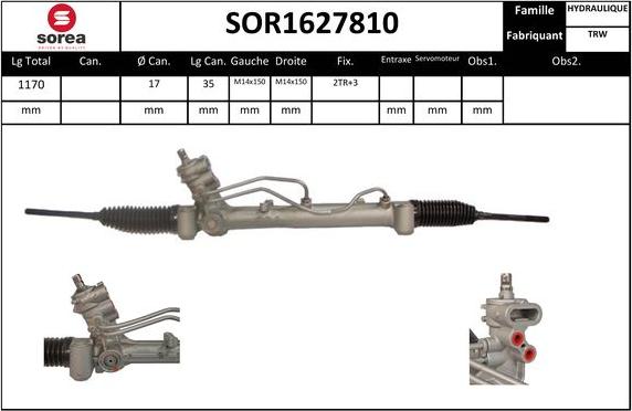 EAI SOR1627810 - Рулевой механизм, рейка avtokuzovplus.com.ua