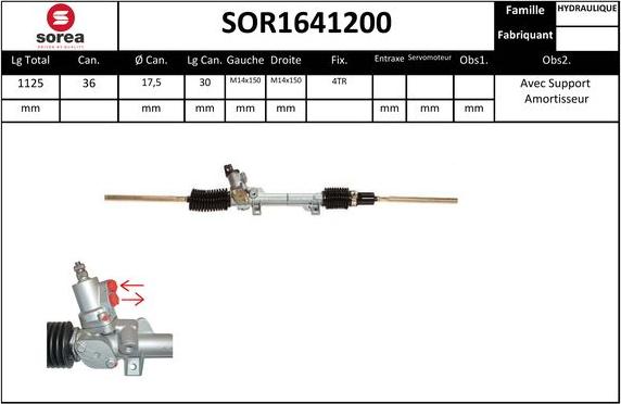EAI SOR1641200 - Рульовий механізм, рейка autocars.com.ua
