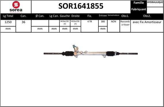 EAI SOR1641855 - Рульовий механізм, рейка autocars.com.ua